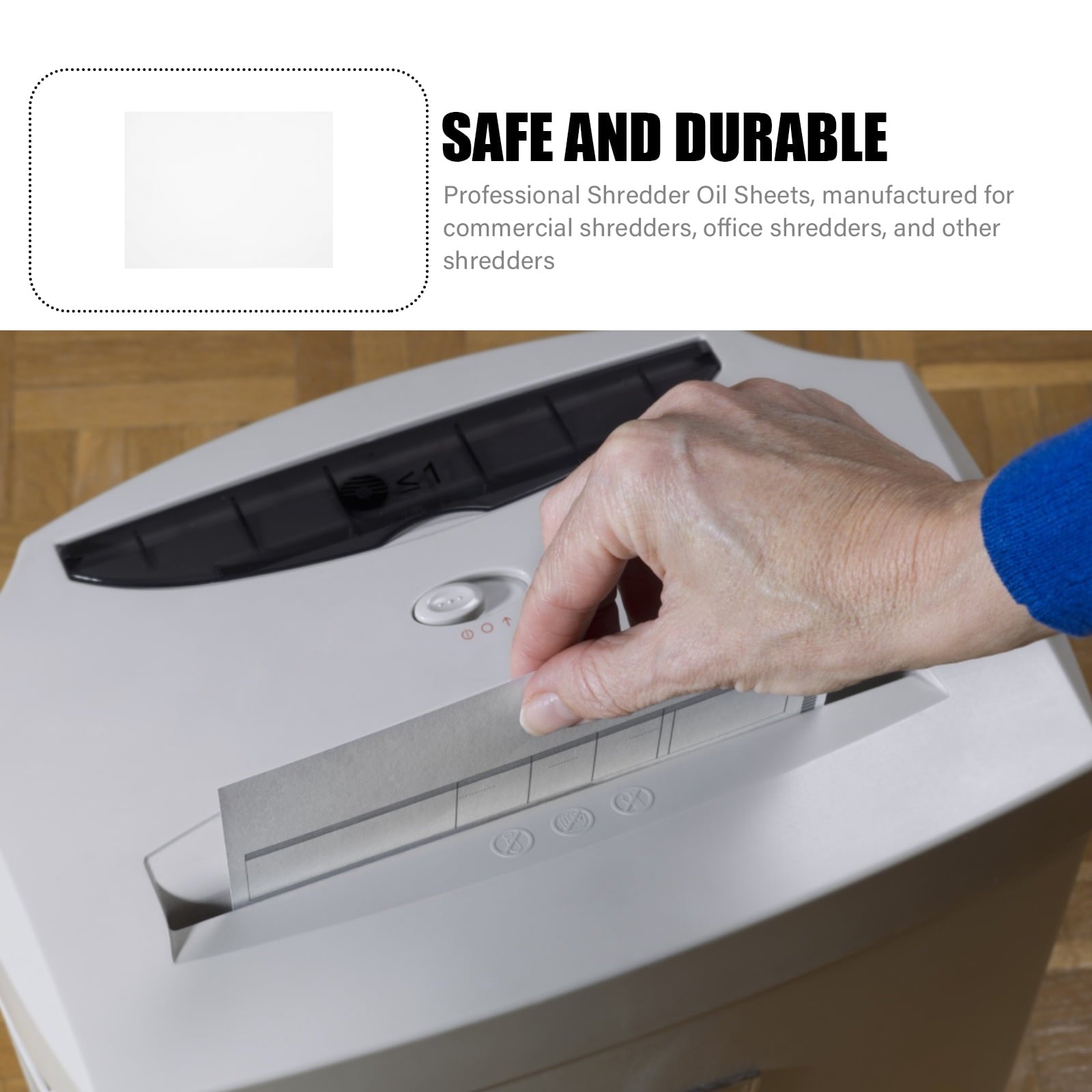 5Pcs Shredder Lubricating Sheets Shredder Oil Paper Shredder Oil Sheet Paper Lubricating Oil