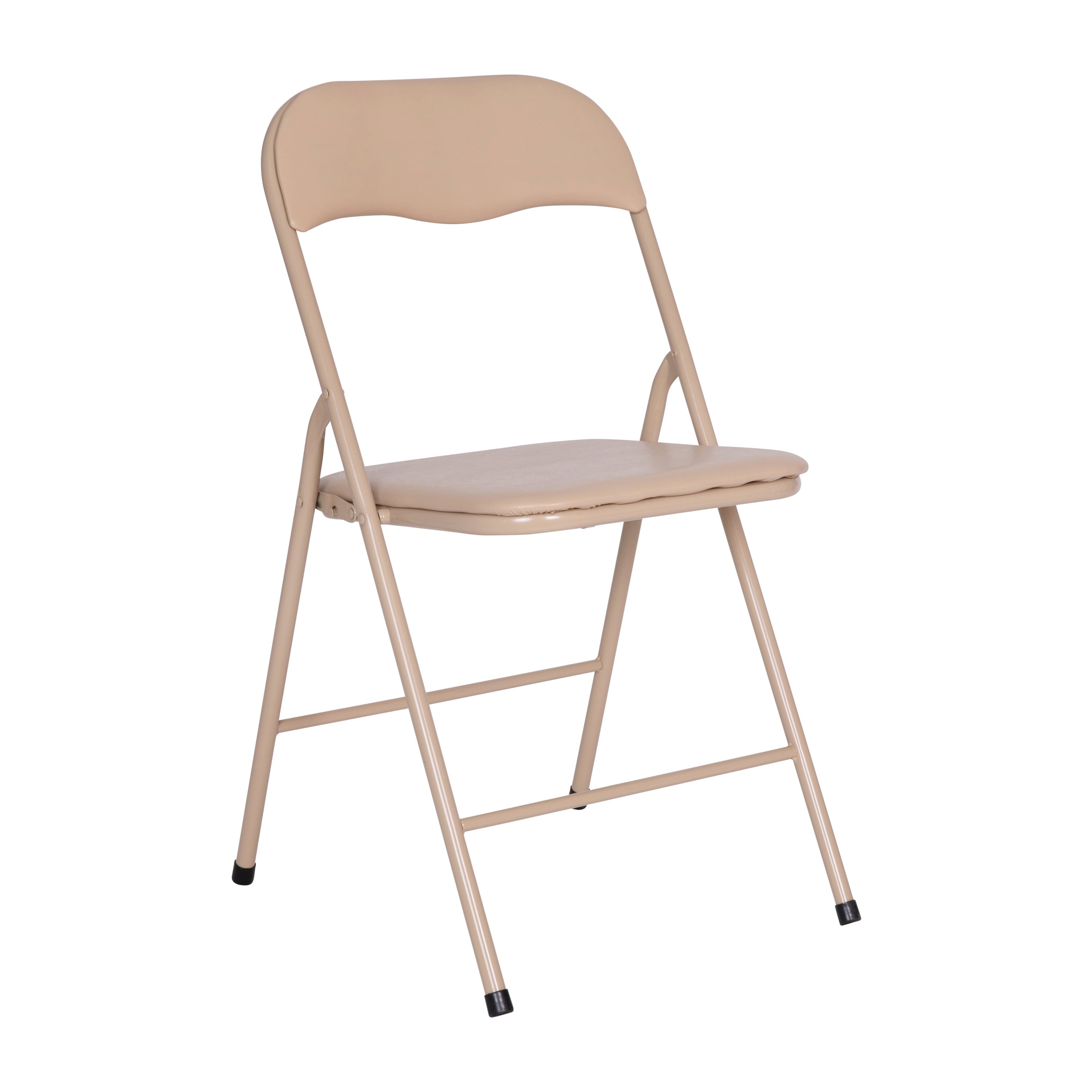 Emma + Oliver 5 Piece Tan Folding Card Game Table and Chair Set