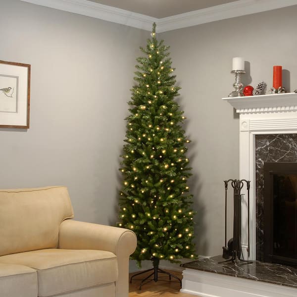 7 ft. Kingswood Fir Pencil Artificial Christmas Tree with Clear Lights