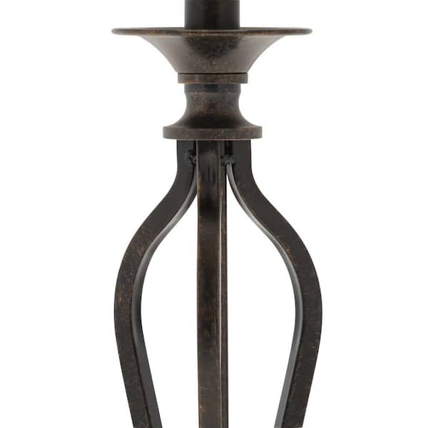 Rhodes 28 in. Bronze Table Lamp with Natural Linen Shade