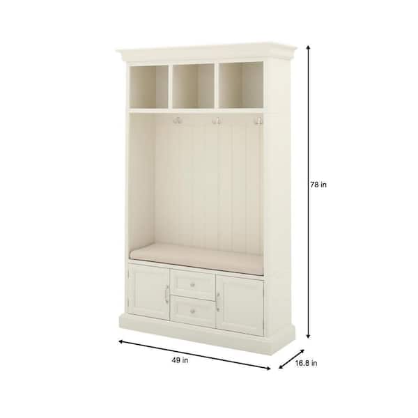 Royce Polar Off-White 49 in. Hall Tree