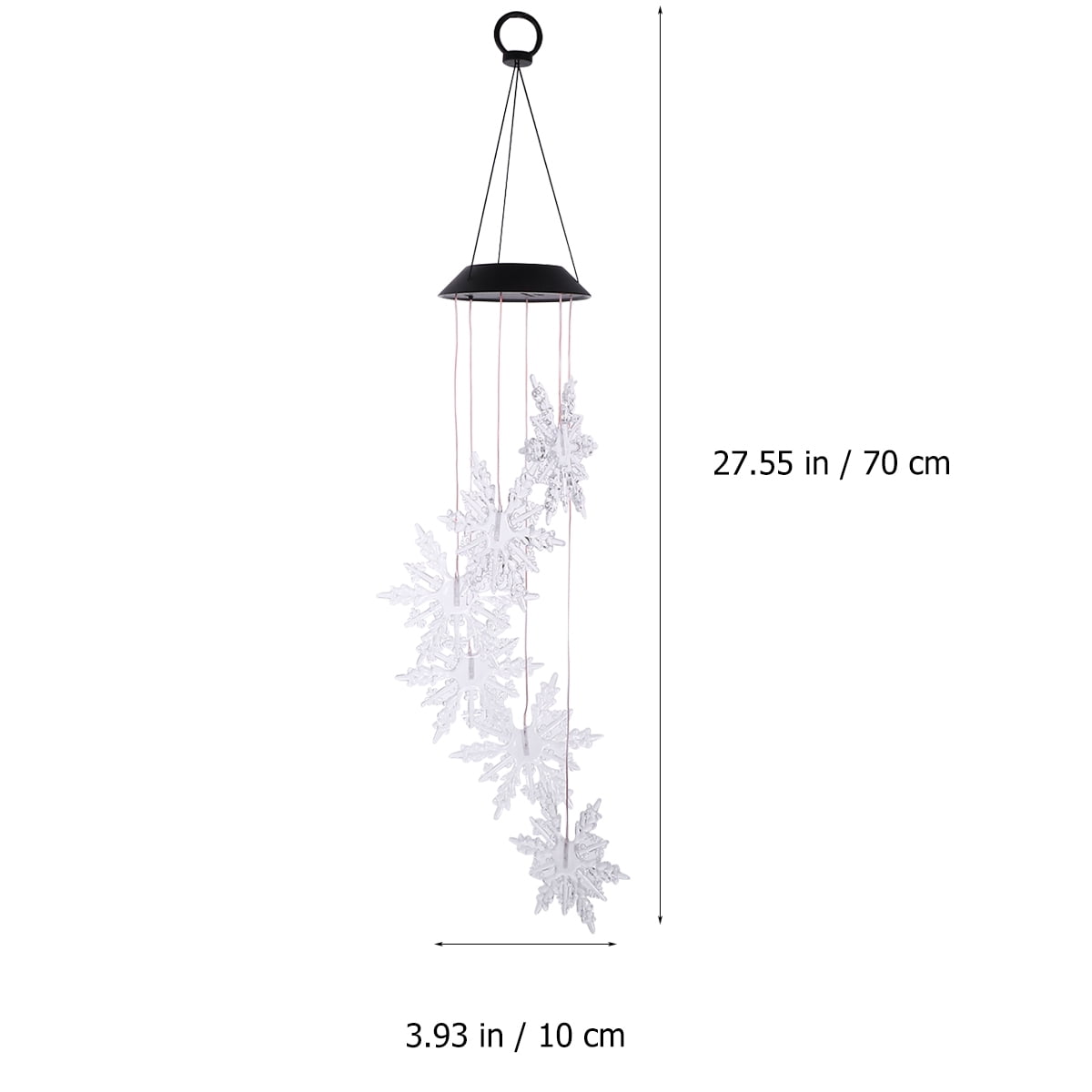 1pc Creative Solar Lights Wind Bell Light Wind Chime Light Snowflake LED Lamp