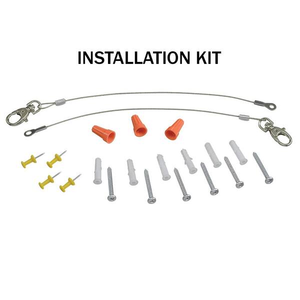 48 in. x 10 in. Oil Rubbed Bronze LED Flush Mount Light (4-Pack)