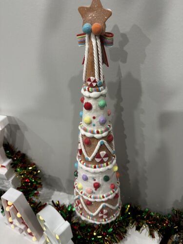 Cupcakes and Cashmere PEPERMINT GINGERBREAD CANDY 26" Christmas TREE NWT