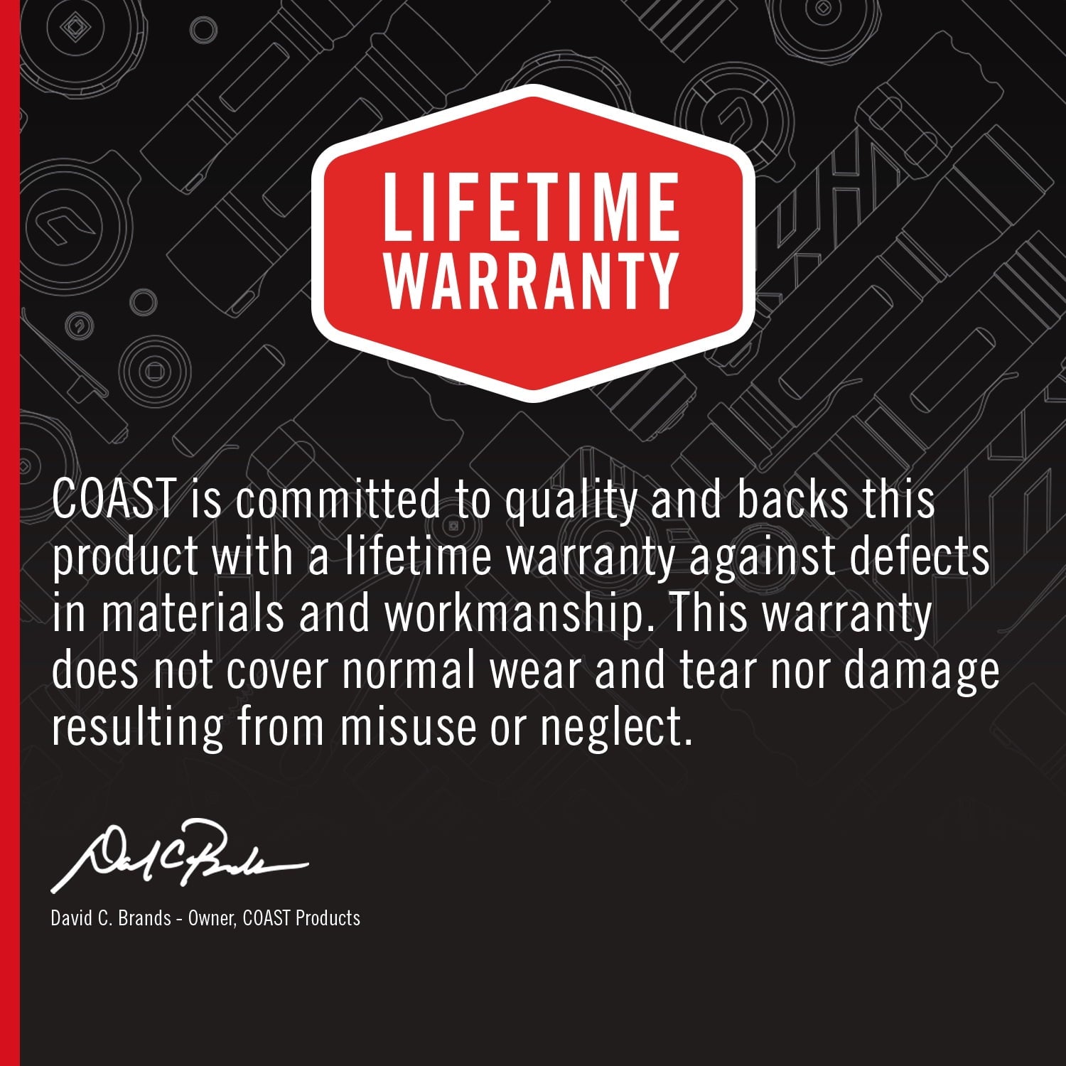 COAST Polysteel 250 Heavy-Duty 390 Lumen LED Twist Focus Flashlight with 3 x AAA Batteries, 4.1 oz.