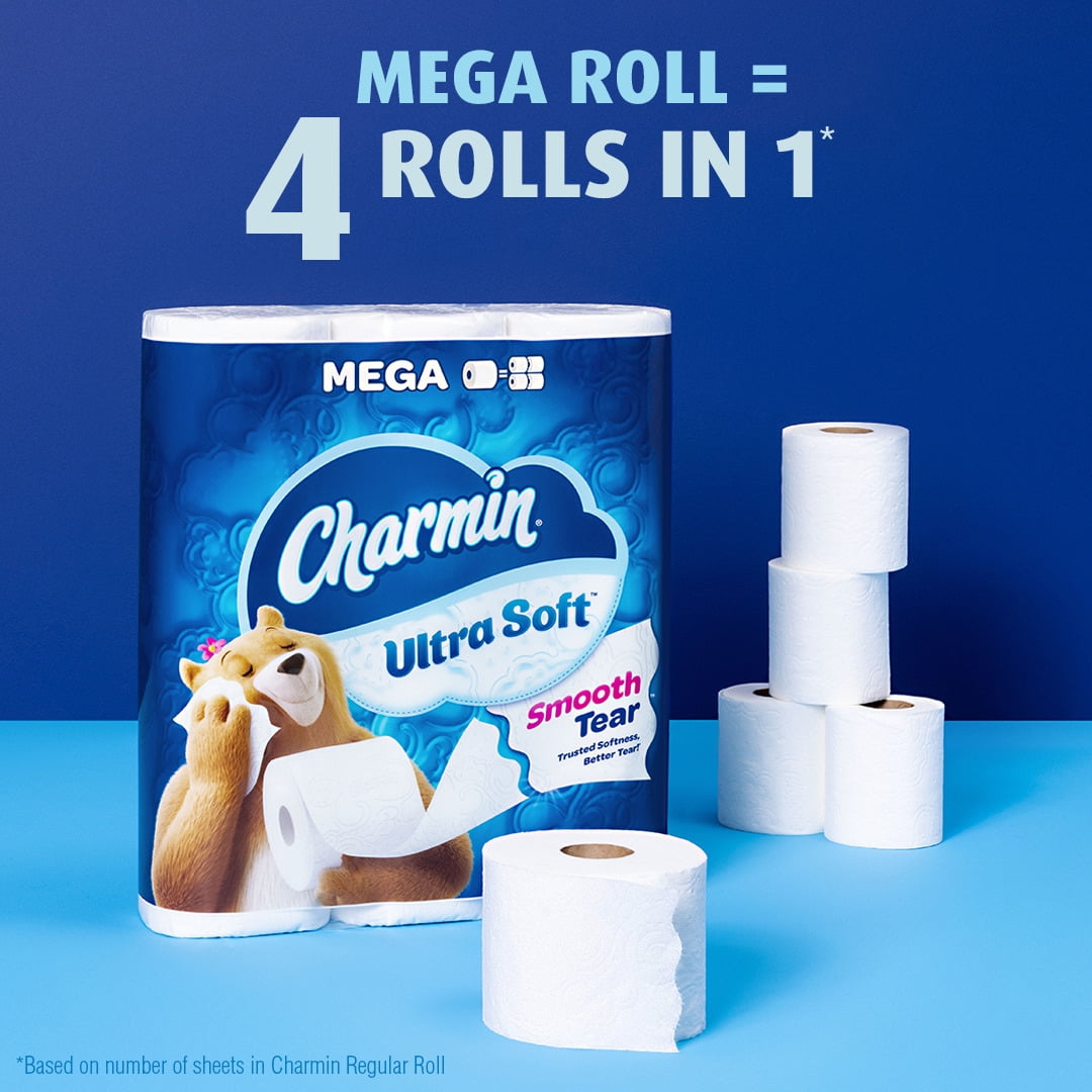 Charmin Ultra Soft Toilet Paper 9 Mega Rolls, 224 Sheets Per Roll