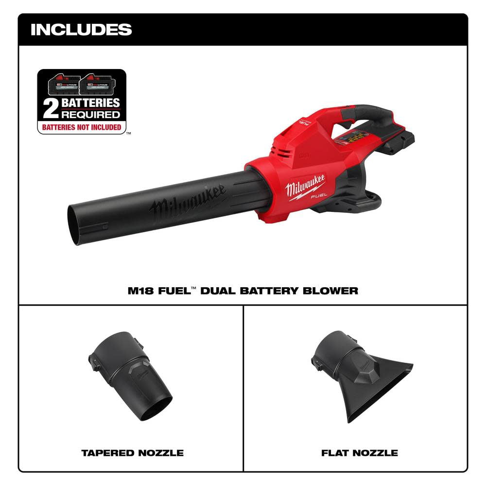 Milwaukee M18 FUEL Dual Battery 145 mph 600 CFM 18 V Battery Handheld Blower Tool Only