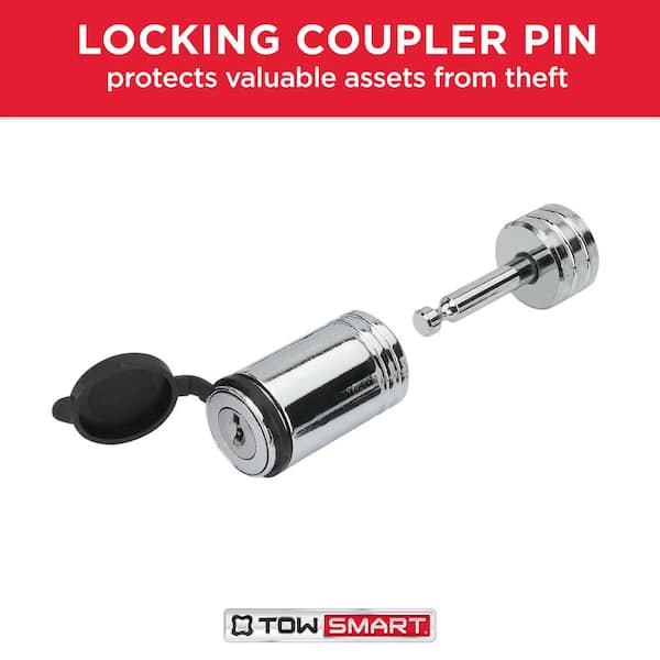 Steel Locking Boomerang Hitch Pin with Coupler Lock - Fits 1/2 in. and 5/8 in. Receivers