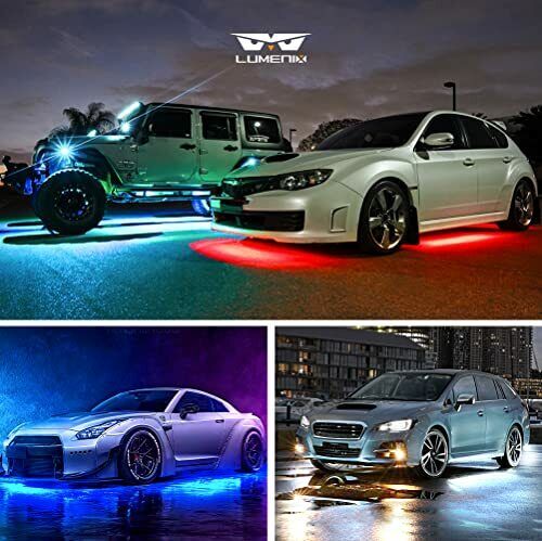 CAR UNDERGLOW LED LIGHT Neon with Remote Control RGB Strip Sound Active LUMENIX
