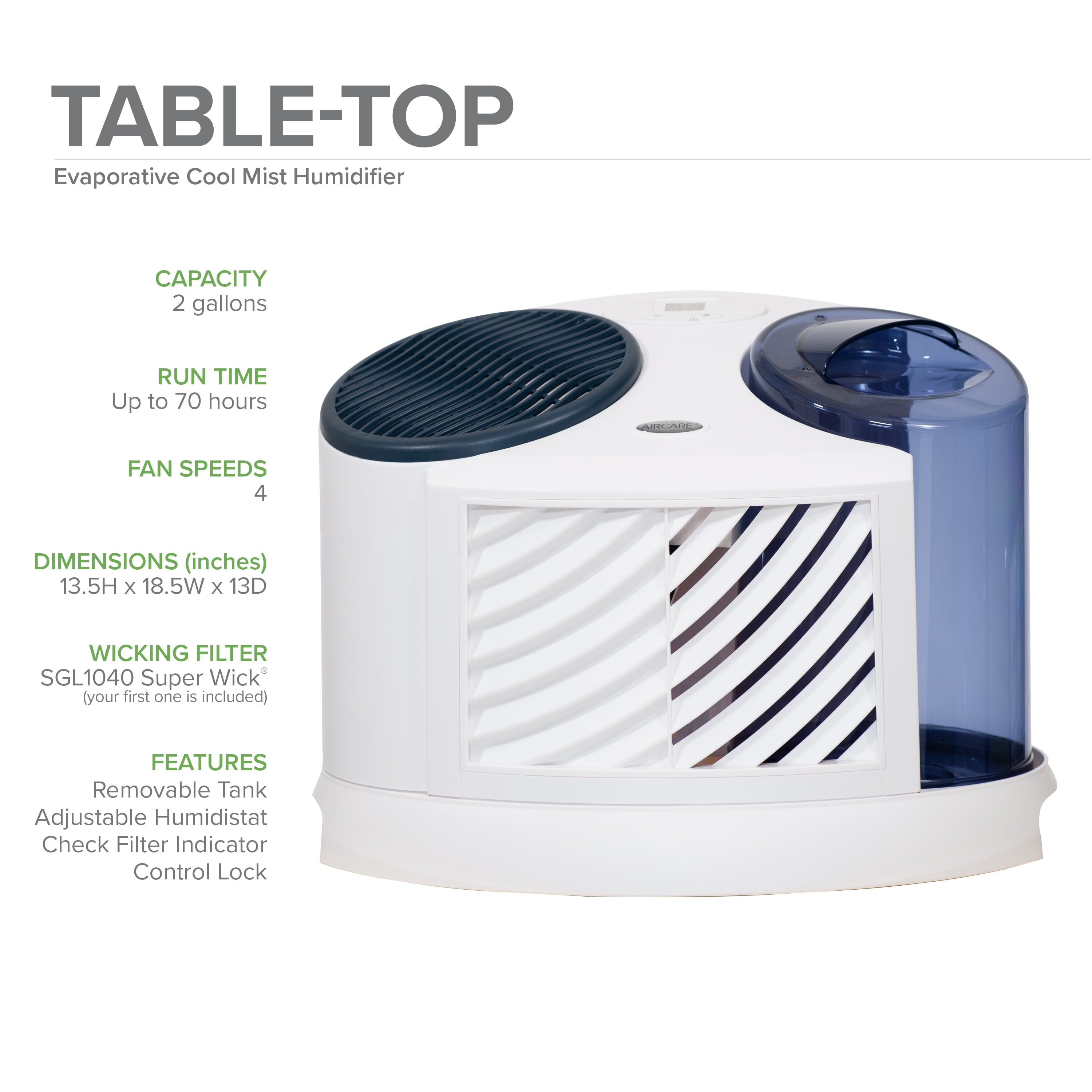 AIRCARE 7D6 100 Tabletop Humidifier