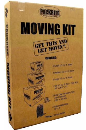 Moving Boxes Kit - Heavy Duty Cardboard Boxes And Packing Supplies for Shipping