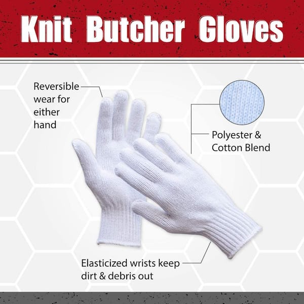 Heavy-Weight 7-Gauge Knit Gloves (6-Pair)