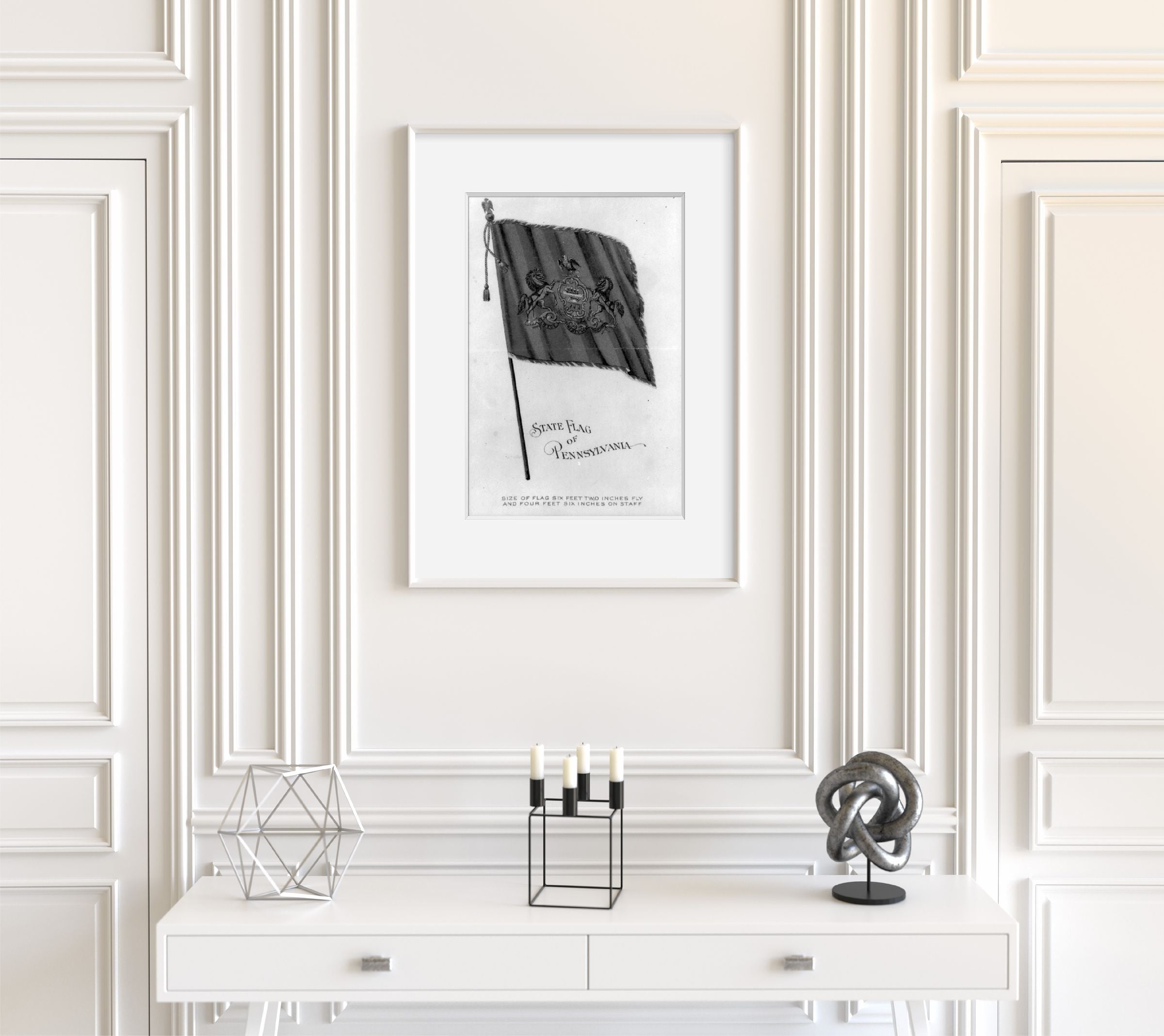 Vintage photograph: Pennsylvania flag