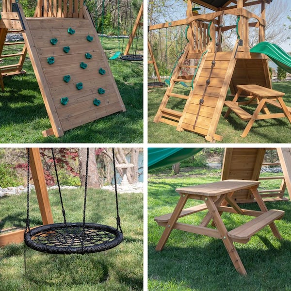 Endeavor II All Cedar Wooden Swing Set