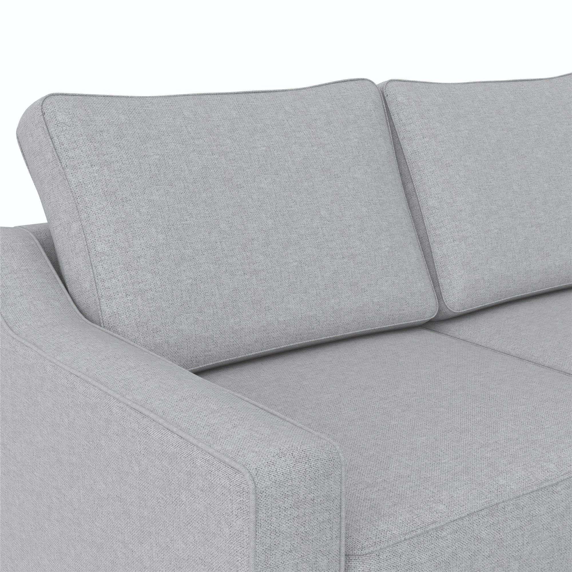 DHP Zion Modular 3-Seater Sofa, Gray Linen