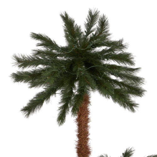 Home Heritage 5' and 3' Prelit Artificial Double Christmas Palm Trees 150 Lights