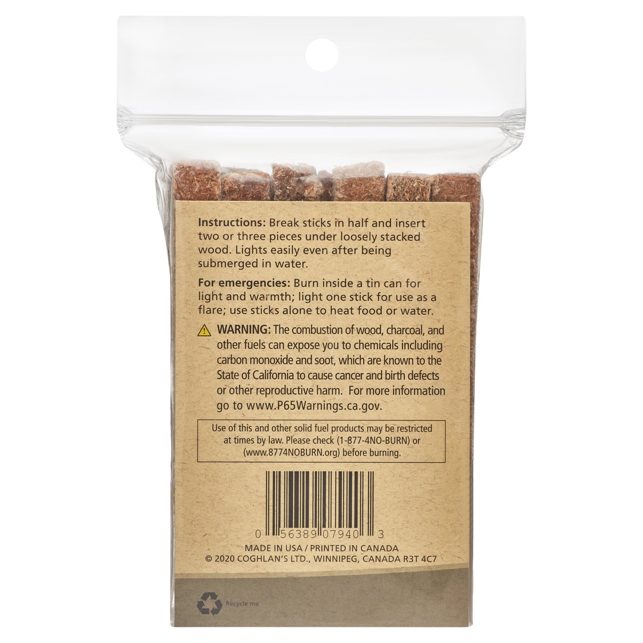 Coghlan's Waterproof Fire Sticks, Pack of 12