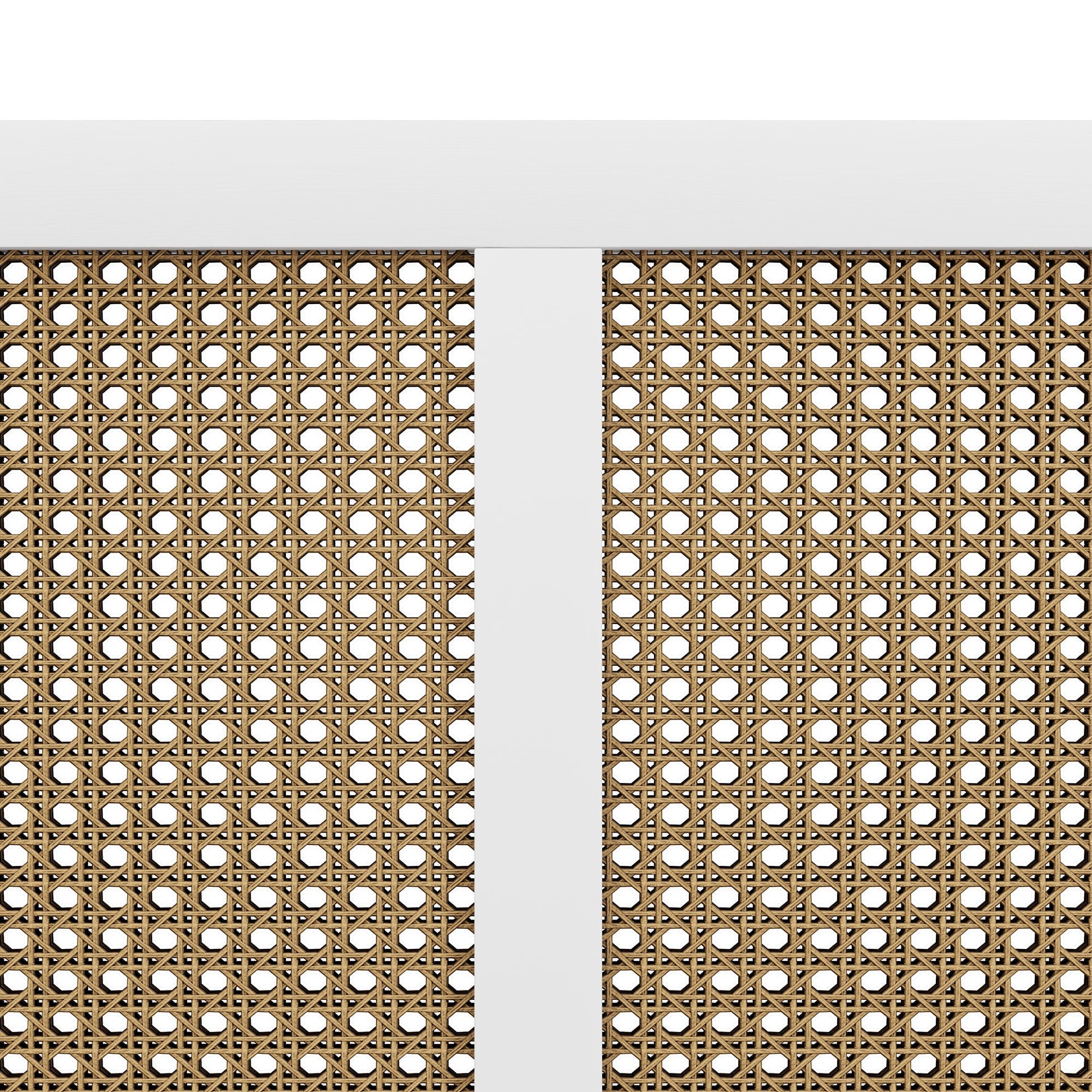 Hillsdale Furniture Serena Wood and Cane Panel Full/Queen Headboard, White