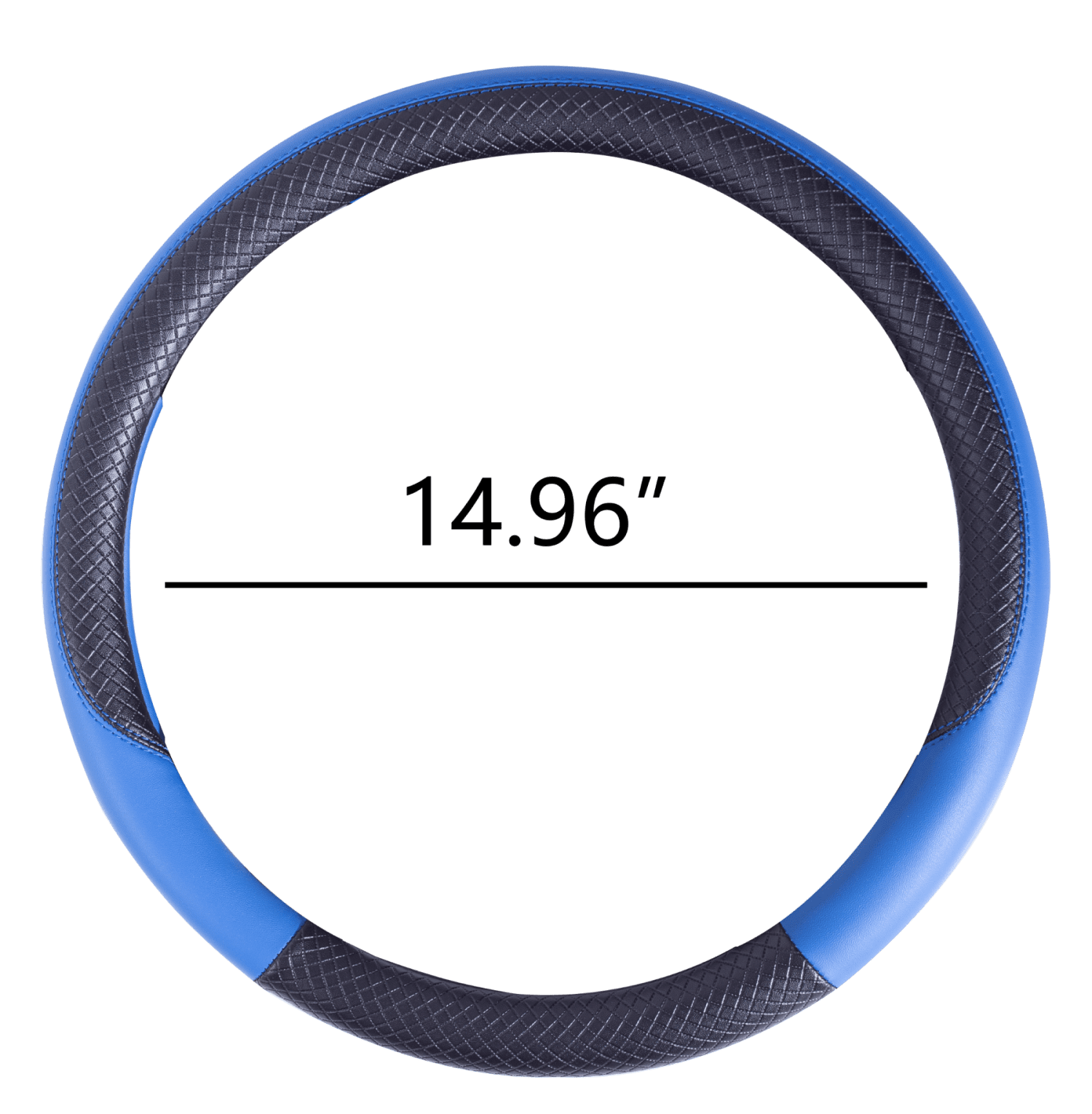 Auto Drive 1 Piece Steering Wheel Cover Racer Blue, Universal Fit