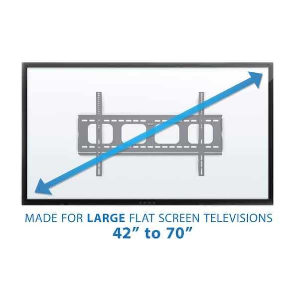 Low Profile Fixed TV Wall Mount for Screens Up to 70 in.