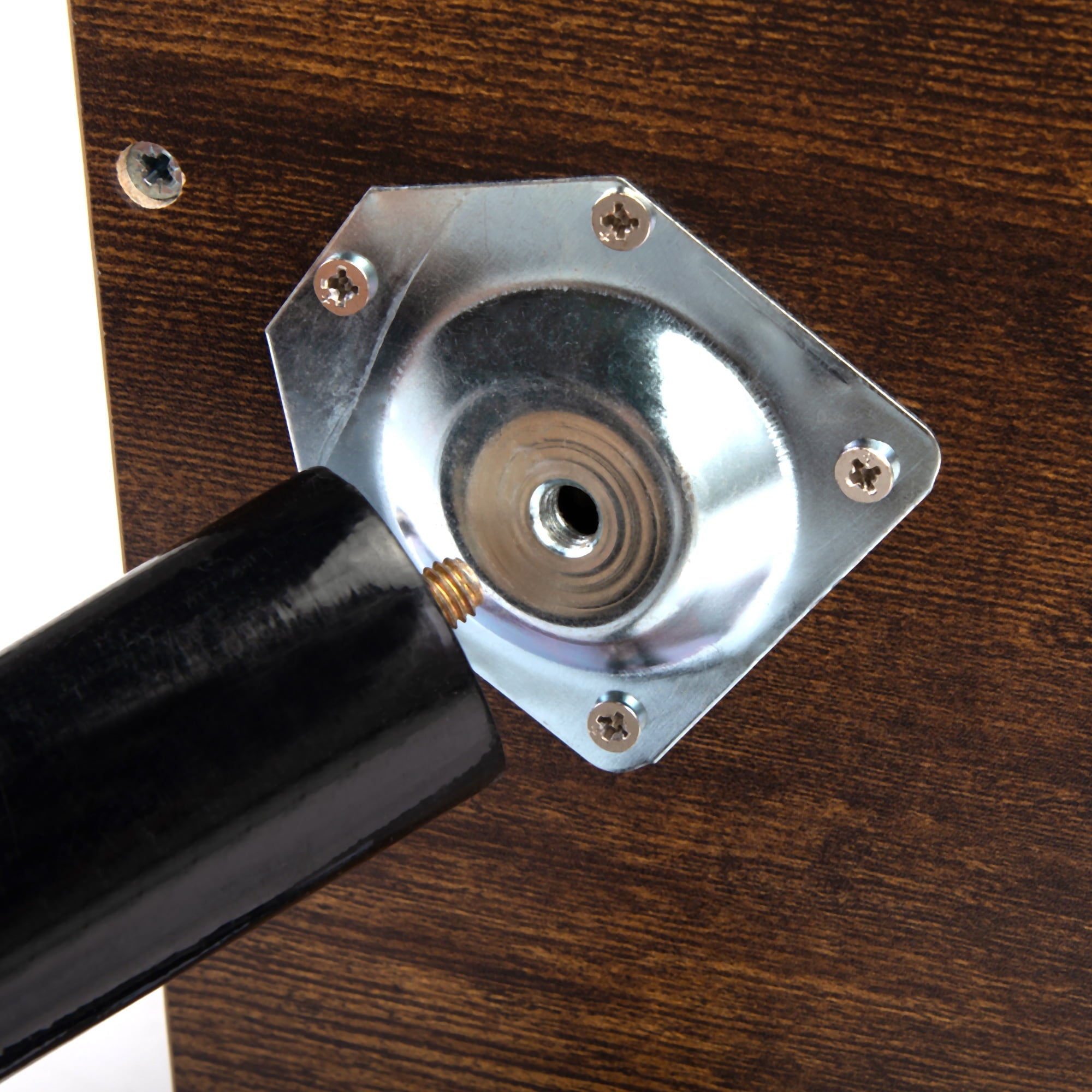 Sesslife Night Stand Set of 2, Solid Metal Legs Furniture Bedside Table, Modern End Side Table with a Drawer and Shelf, Versatile Nightstand for Bedroom Sofa Entryway, Brown