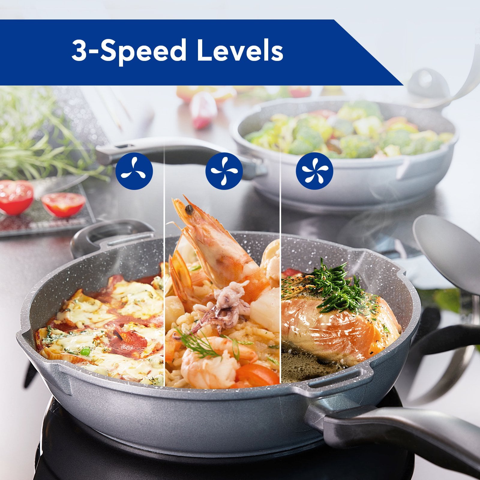 Wall Mount Range hood 30 inch Stainless Steel Stove Vent Hood with 3 Speed Kitchen Exhaust Fan