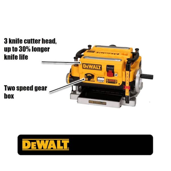 15 Amp Corded 13 in. Heavy-Duty 2-Speed Bench Planer with (3) Knives, In Feed Table and Out Feed Table