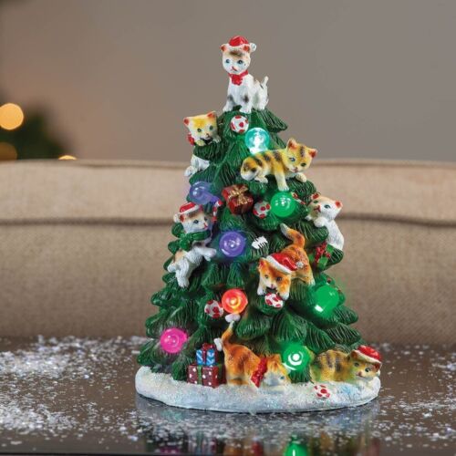 LED Color Changing Cat Christmas Tree