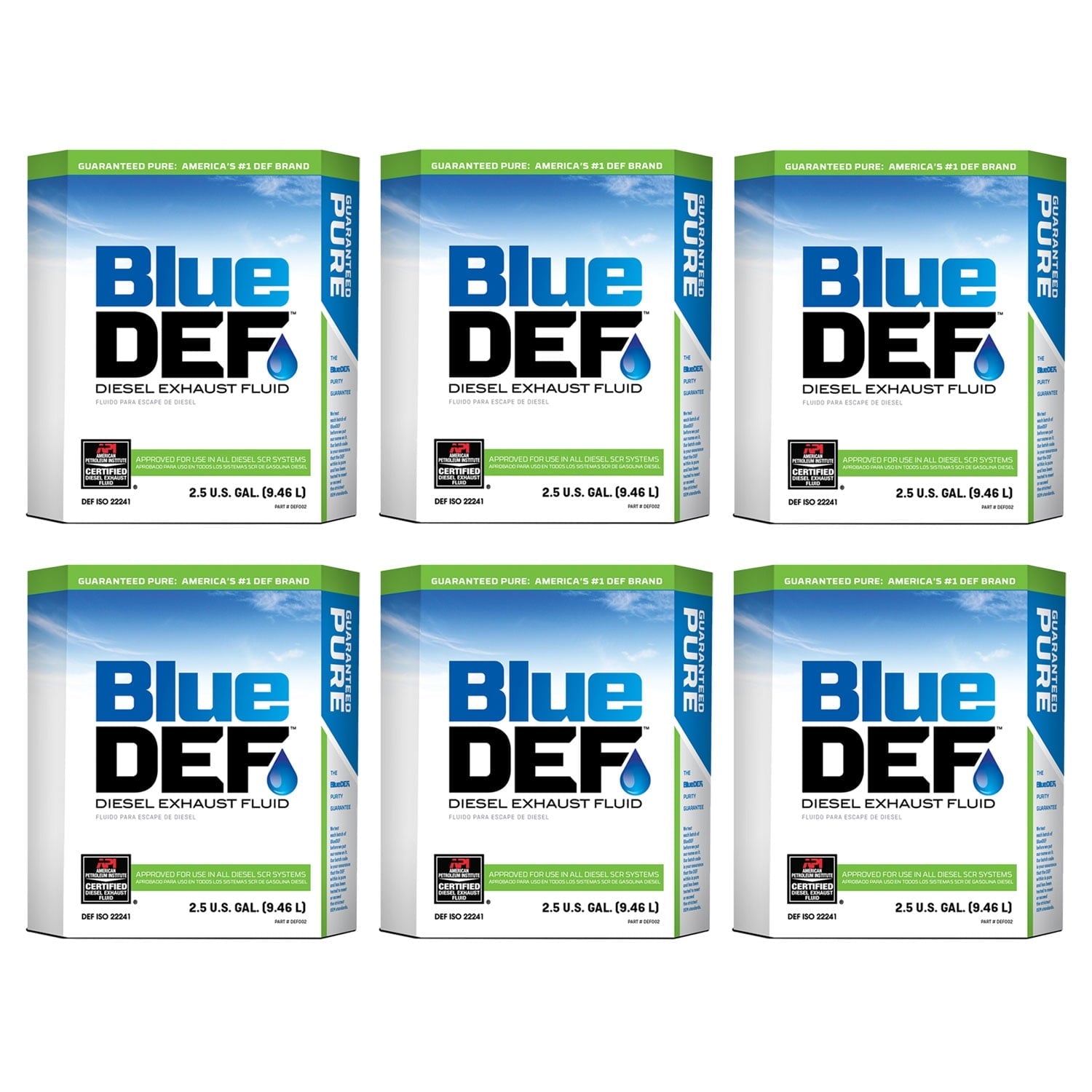 BlueDEF 48 x 40 x 44.75 inches Diesel Exhaust Fluid 2.5 gal Jug (6 Pack)