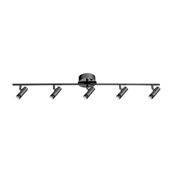 Lianello 3 ft. 5-Light Black LED Track Lighting