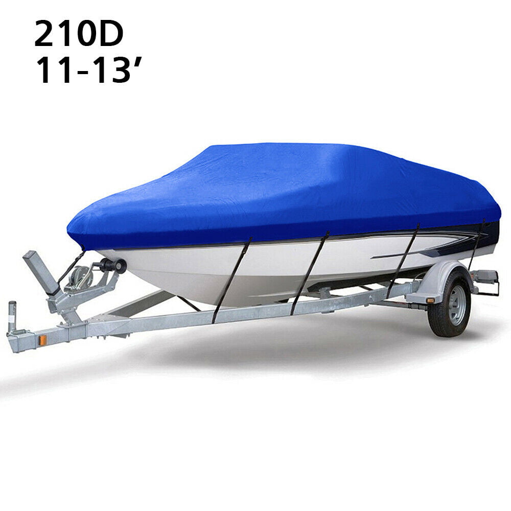 Waterproof 210D Trailerable Boat Cover Outdoor Protector Dustproof V-hull Tri-hull Fishing Ski Bass Boat cover
