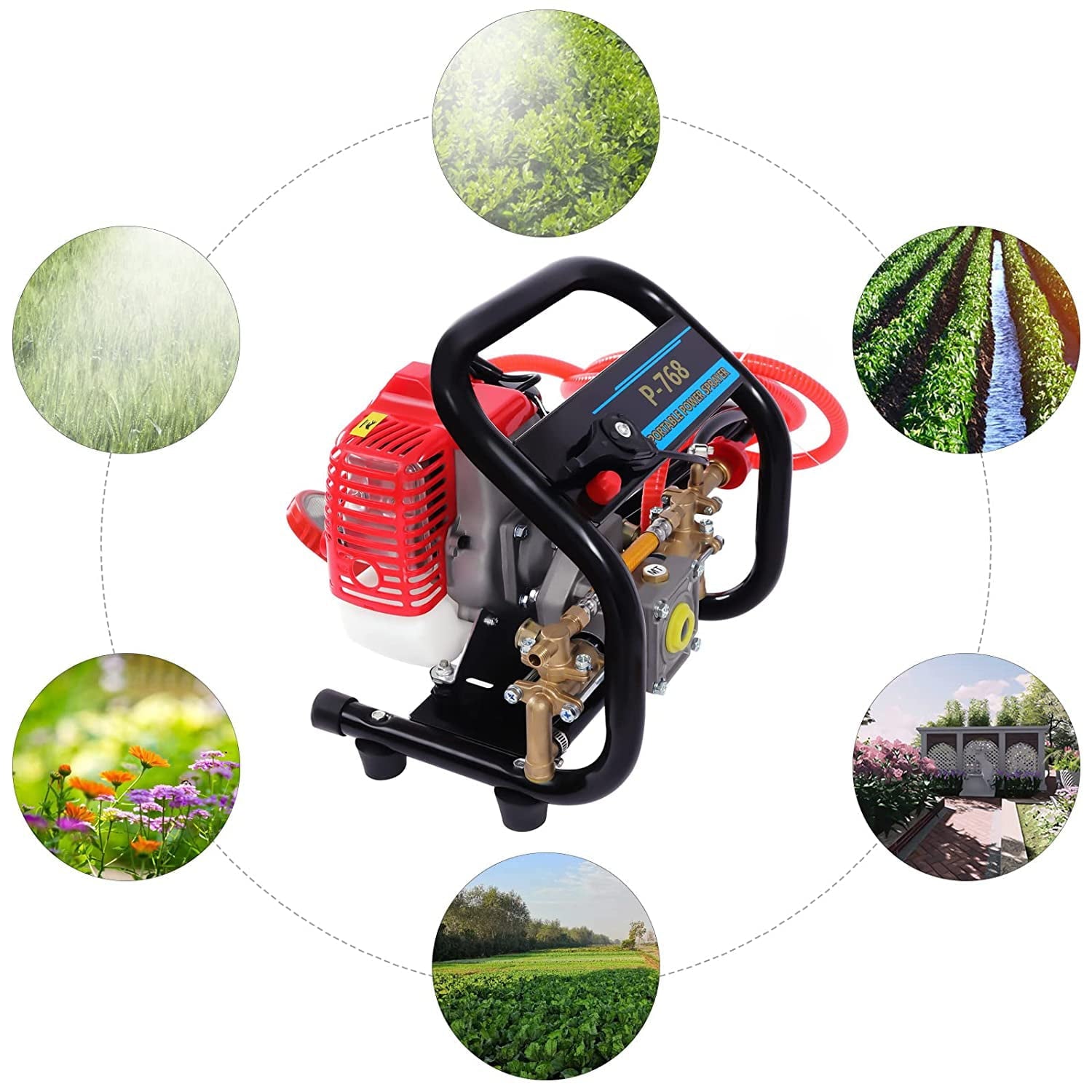 26cc 2 Stroke Gasoline High Pressure Car Washer Cleaner Water Wash Pump Sprayer Kit 650ml