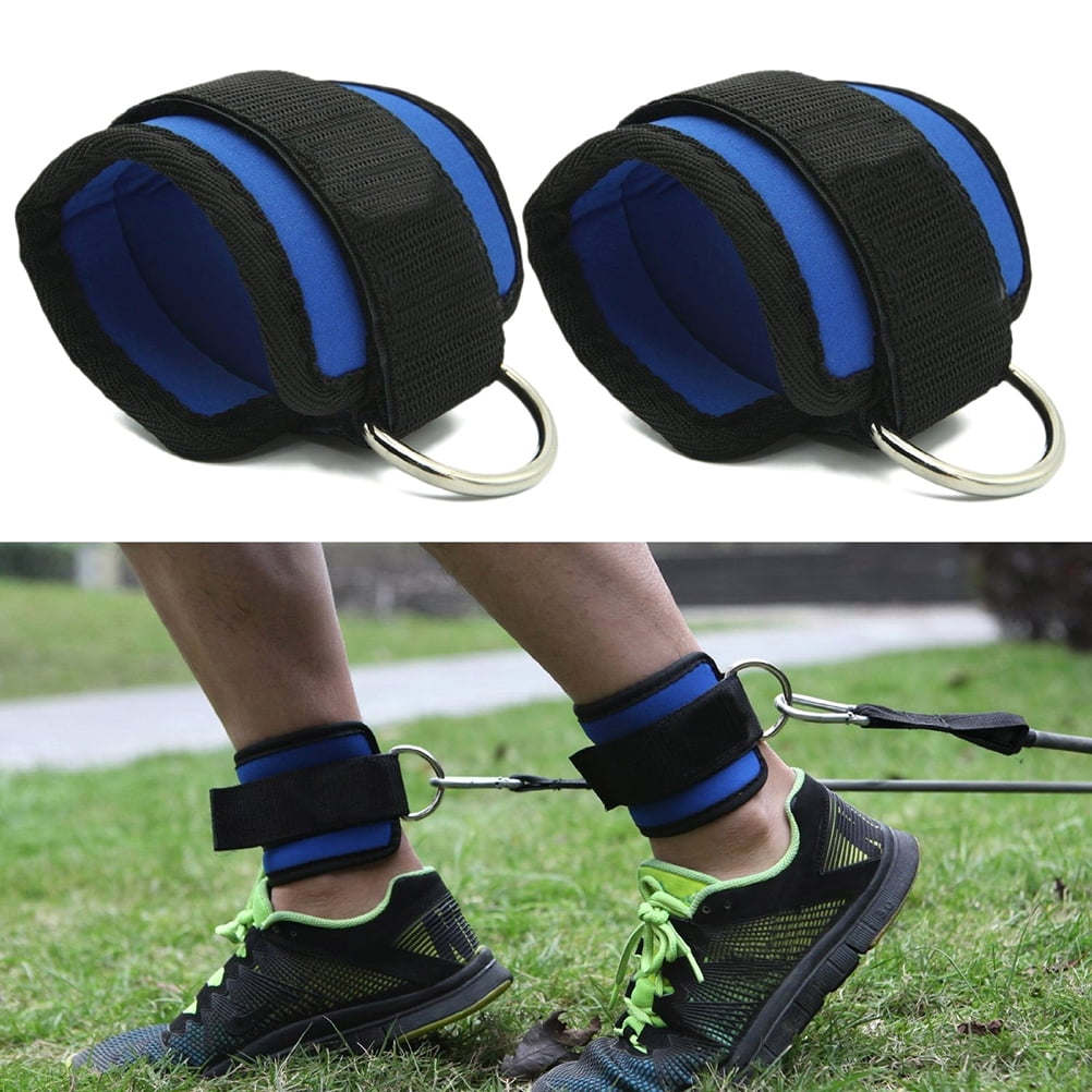 Etereauty 2pcs Ankle Strap Gym for Cable Machines for Butt and Leg Weights (Blue)