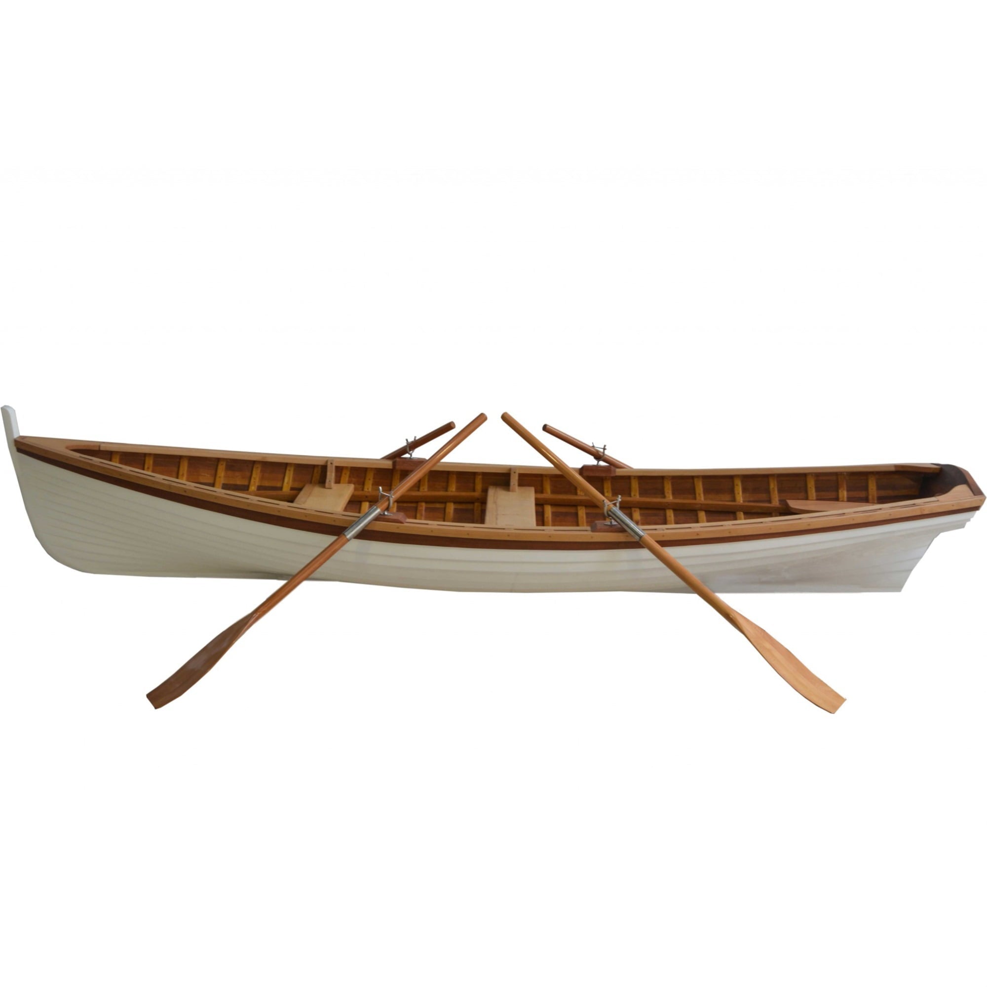 HomeRoots 41 In. x 147.5 In. x 27.5 In. Clinker Built Whitehall Row Boat Dinghies