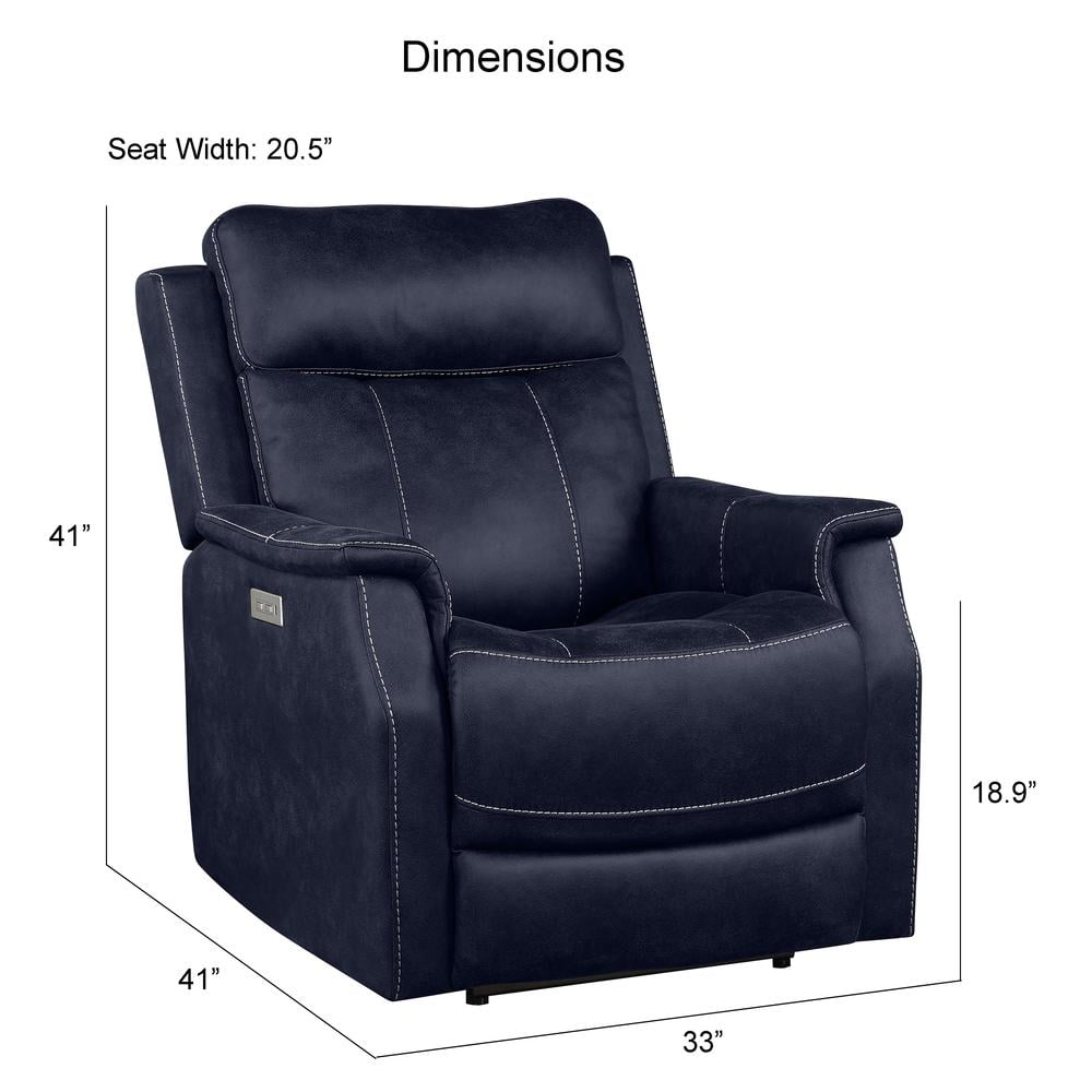 Steve Silver Valencia Dual Power Recliner - Ocean