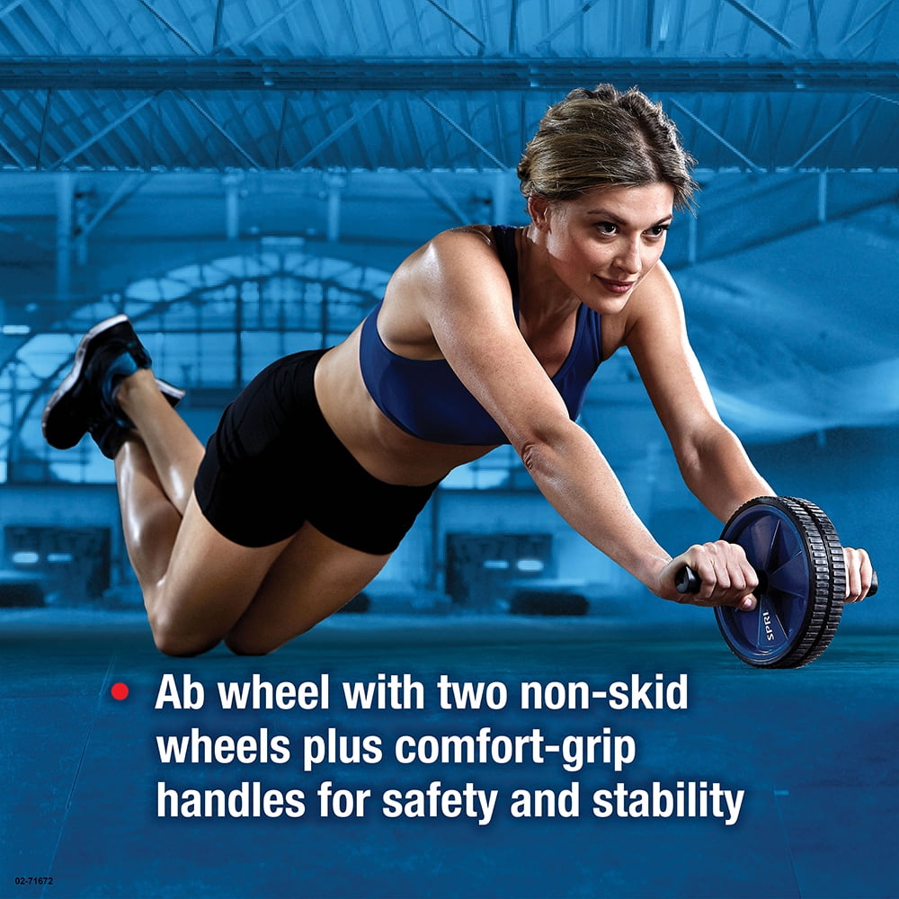 SPRI Home Gym Essentials Kit, Includes Jump Rope, Push-up Bars, Ab Wheel and Medium Resistance Tube