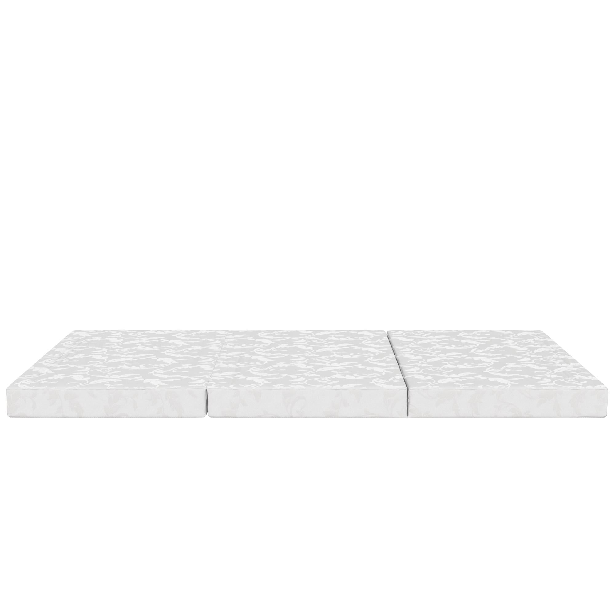 Aries 4-Inch Tri Folding Mattress with Carry Bag and Washable Cover, Twin Size