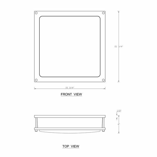 15.75 in. Brushed Nickel Dimmable 23-Watt Selectable LED Flush Mount Ceiling Light 3000K 4000K 5000K