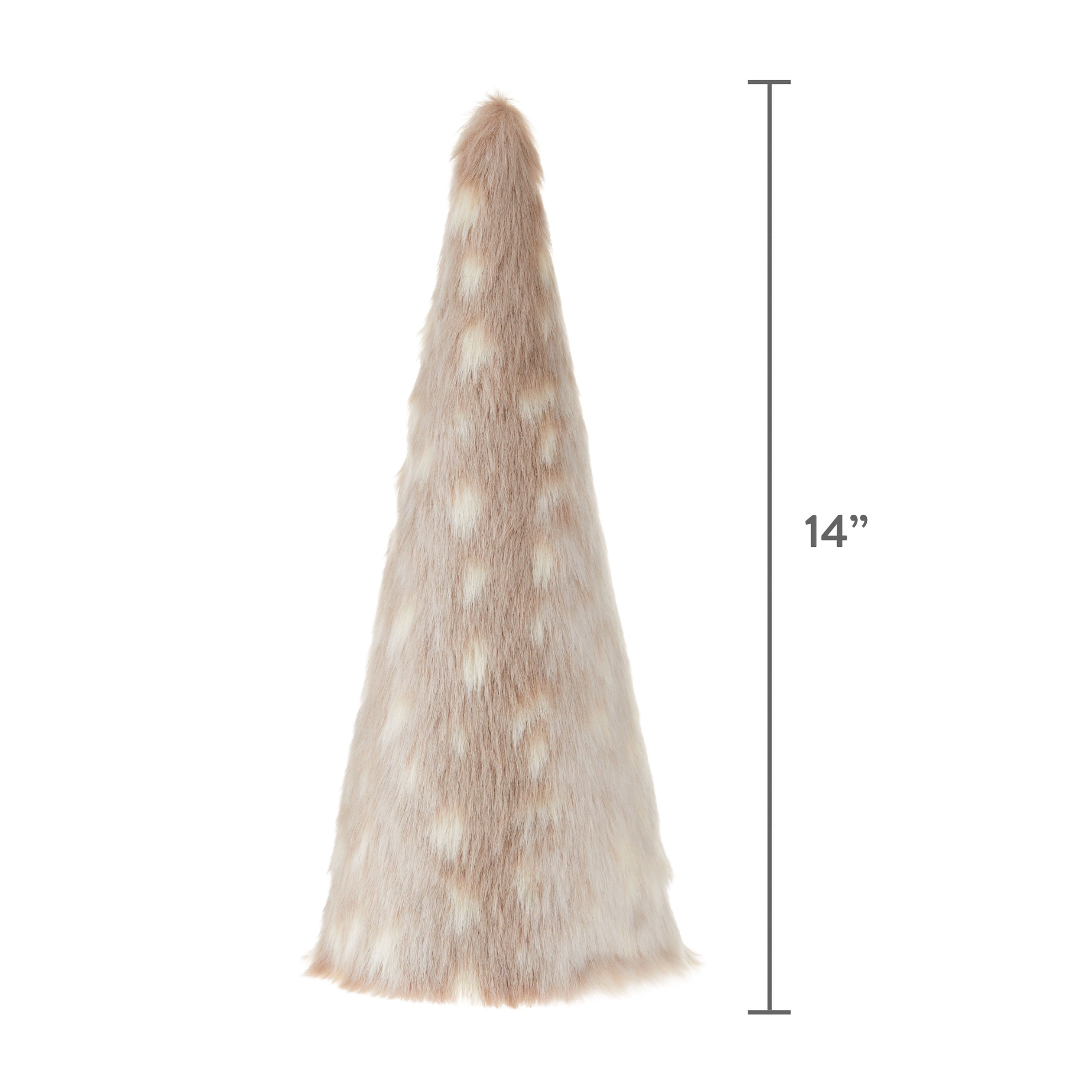 Large Light Brown Fabric Cone Tree Christmas Decoration, 14