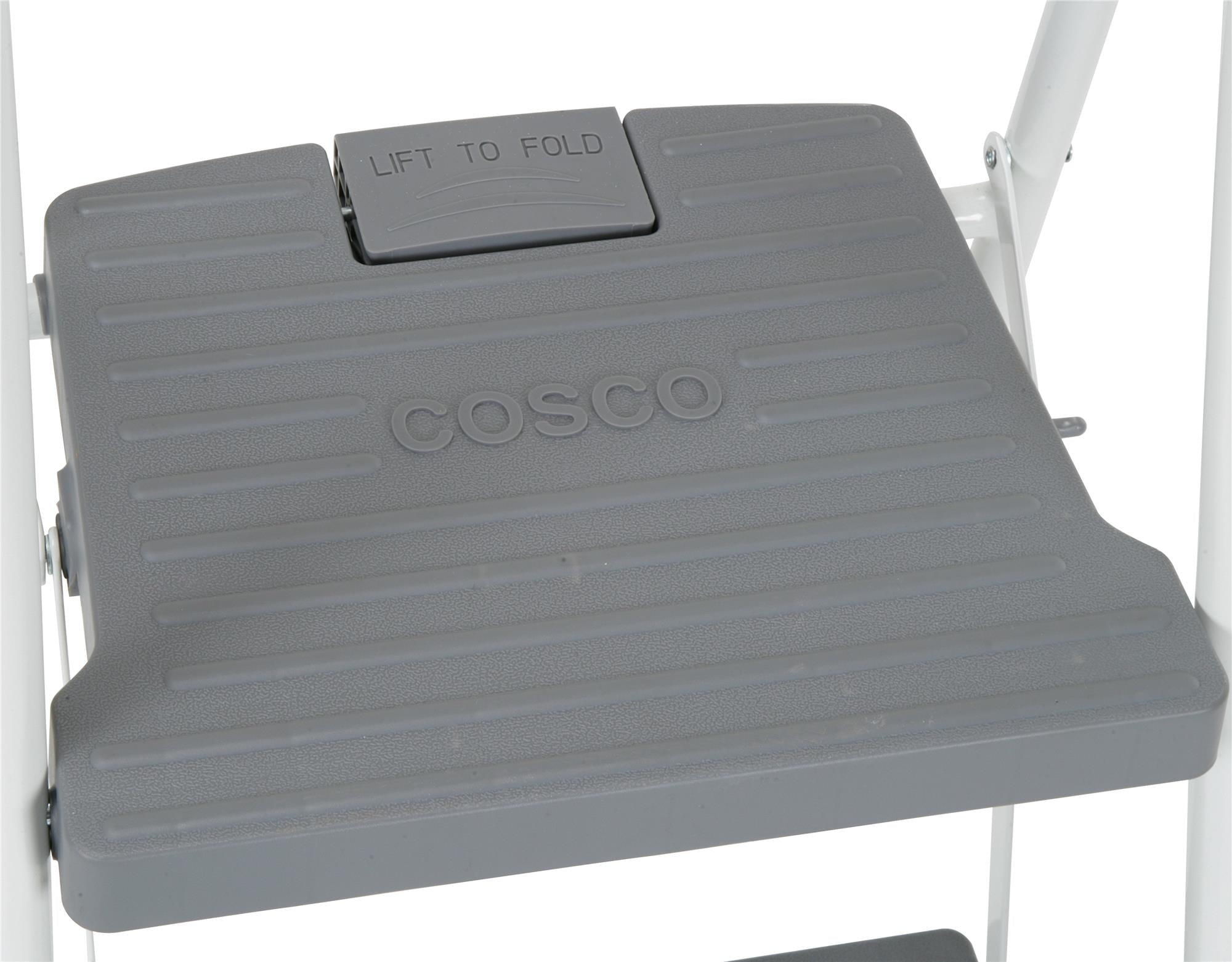 COSCO 2-Step Connection Folding Step Stool with Large Resin Steps, Max Reach 8ft 1in