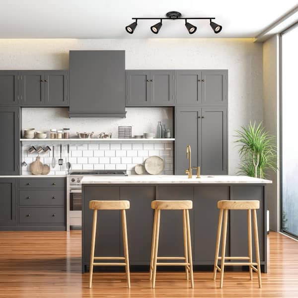 Sian 2.3 ft. 4-Light Oil-Rubbed Bronze Transitional Track Lighting Kit