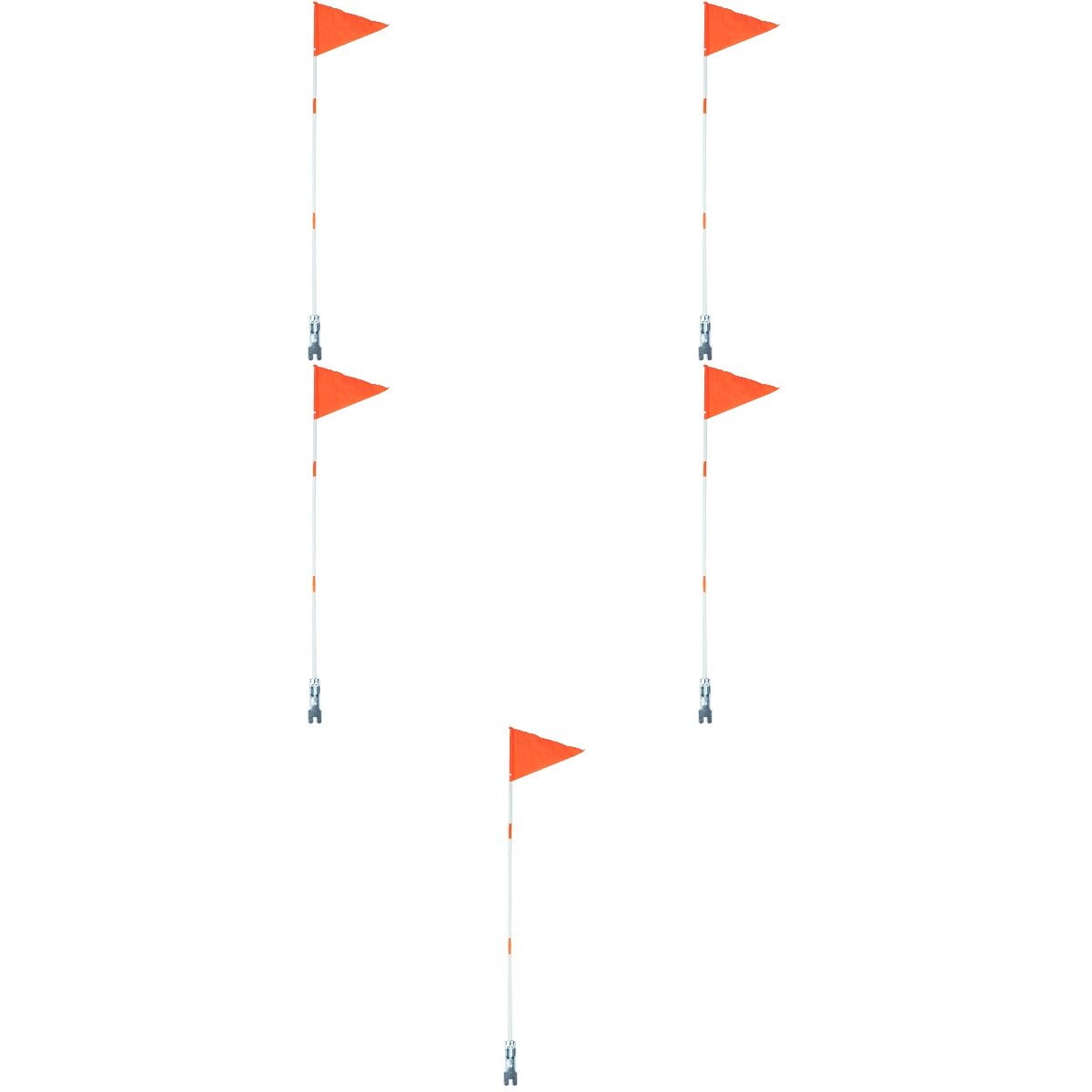 5 Pack Bike Flag 6' High Visibility Safety Flag Fiberglass Flag Pole Tear-Resistant