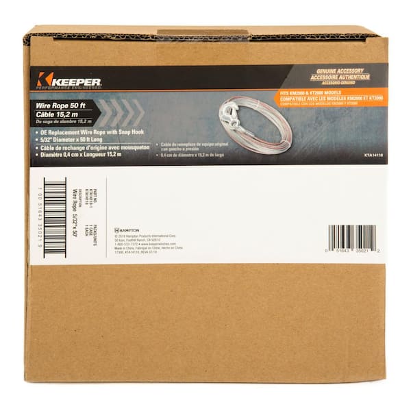 50 Ft. x 5/32 In. Wire Rope