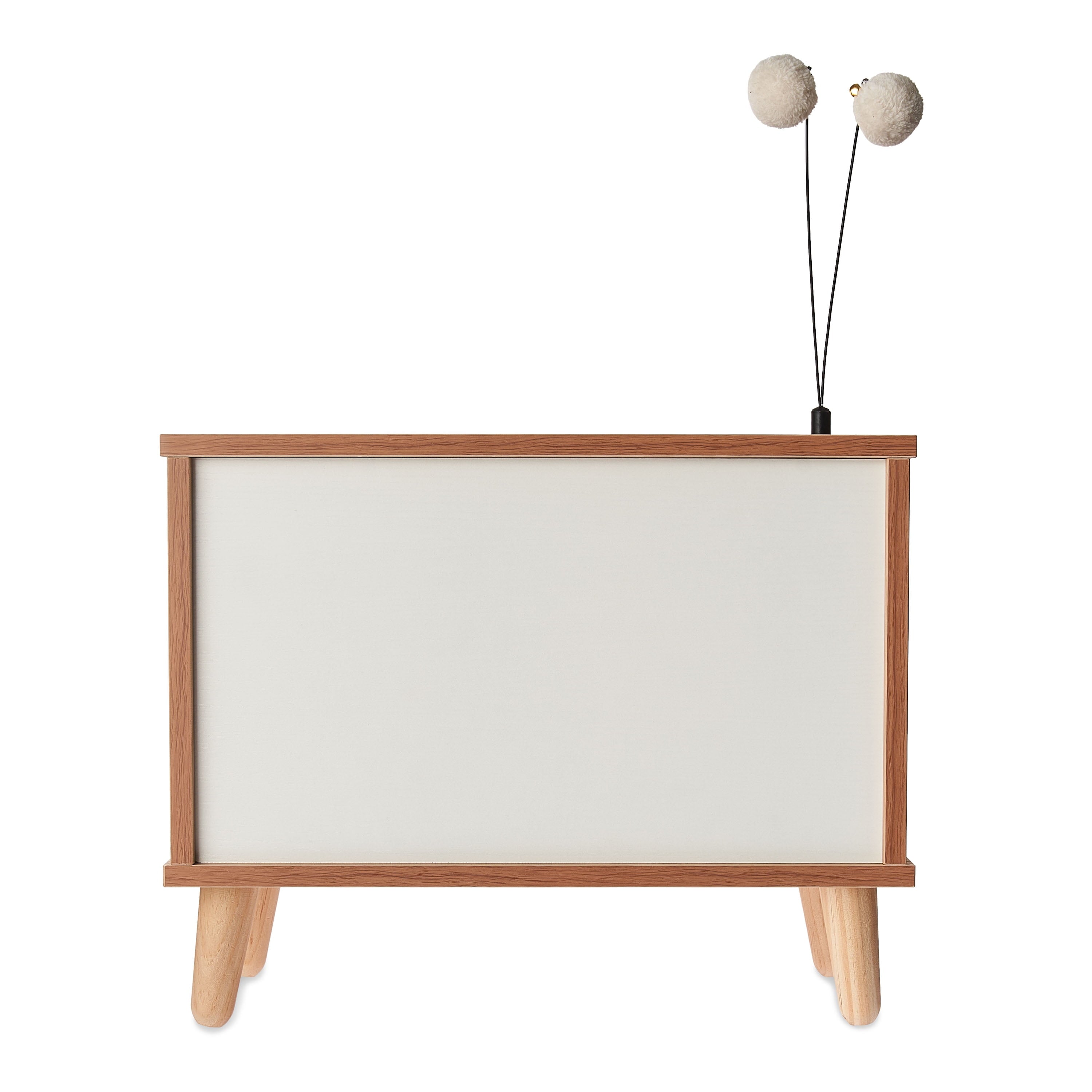 Vibrant Life Purr-View Retro TV Cat Condo with Jute Scratching Pad & Washable Mat