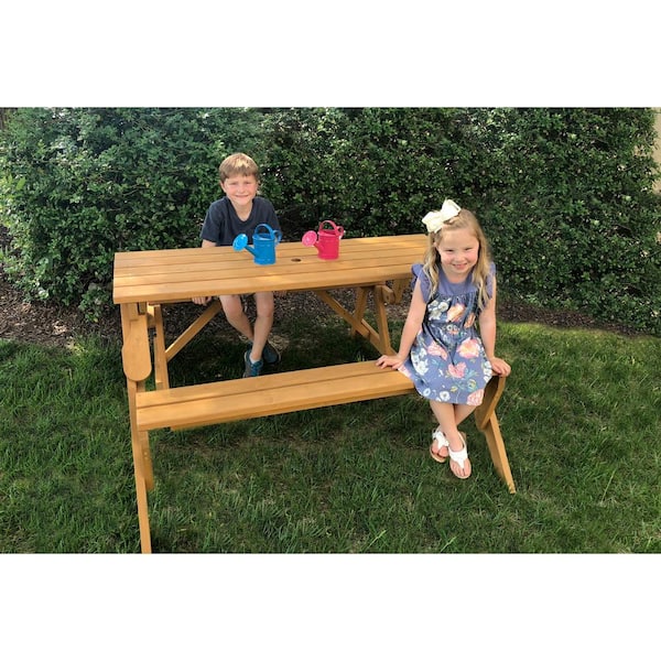 54.25 in. L x 58 in. W x 30 in. H 2 in 1 Picnic Table/Bench