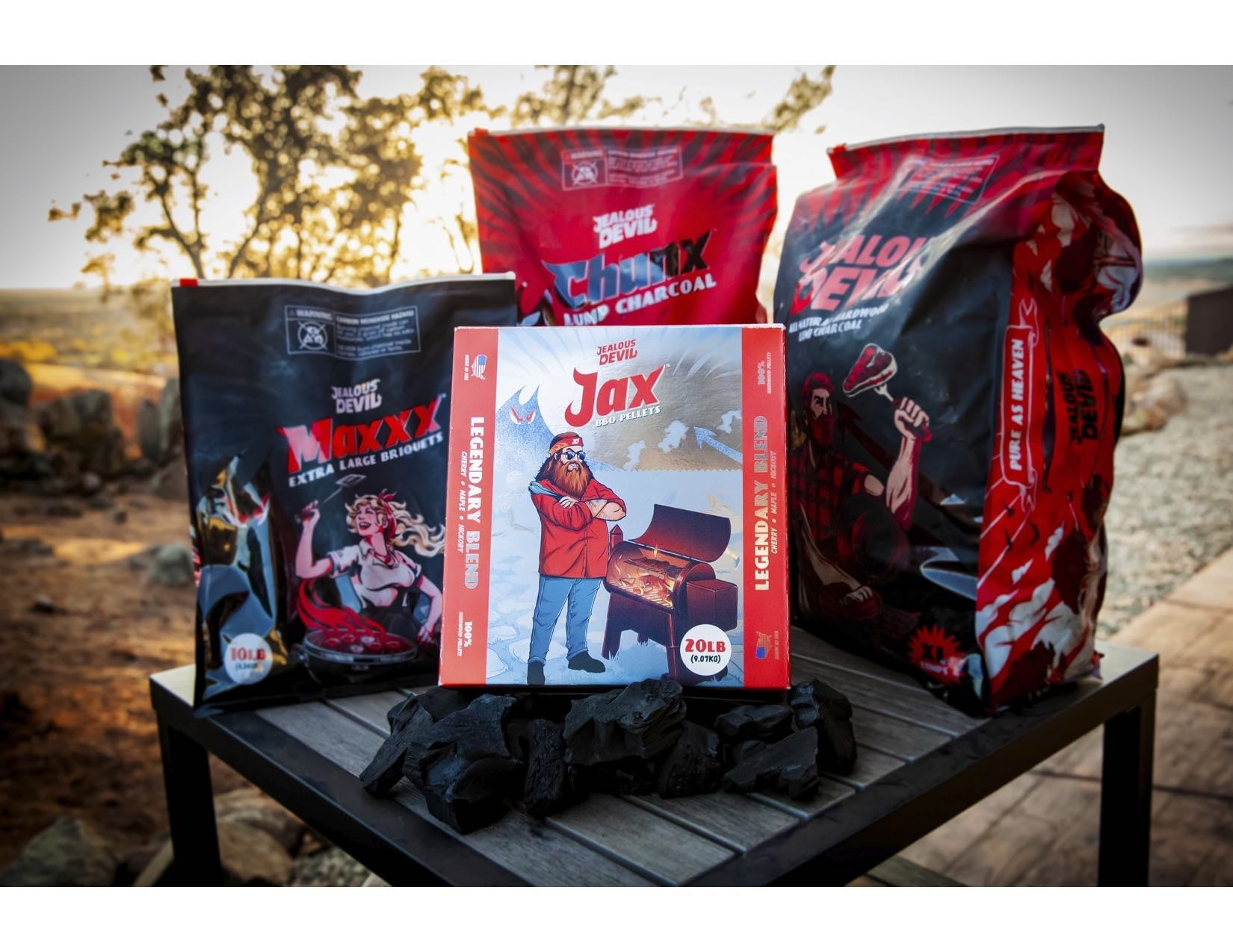 Jealous Devil Max XL All Natural Hardwood Charcoal Pillow Briquets, 20 lbs