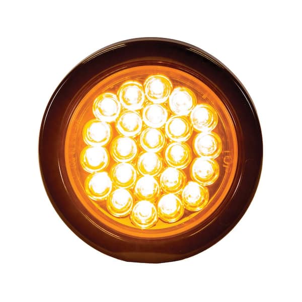 LED 4 in. Round Strobe Light, Amber
