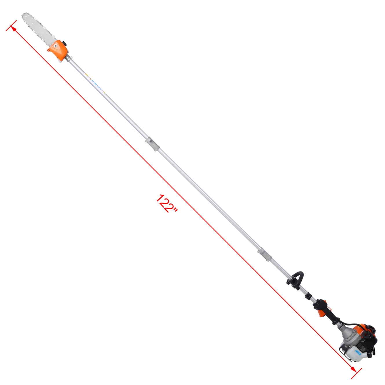 12 in 1 Multi-Functional Trimming Tool,Gas Pole Saw Plus Weed Eater,52CC 2-Cycle Garden Tool System Hedge Trimmer and Brush Cutter