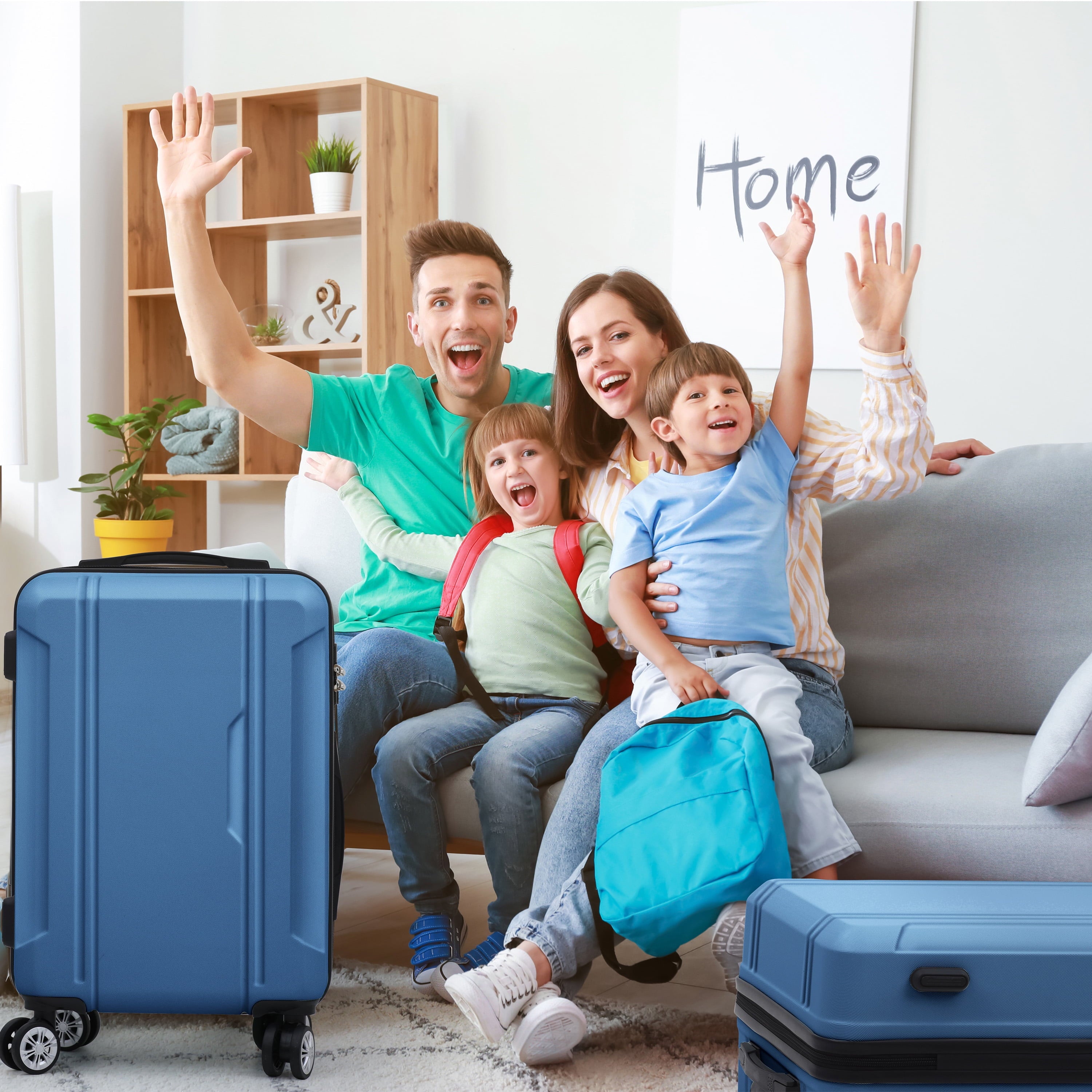 Sunbee 3 Piece Luggage Sets Hard Shell Suitcase Set with TSA Lock Durable Spinner Wheels