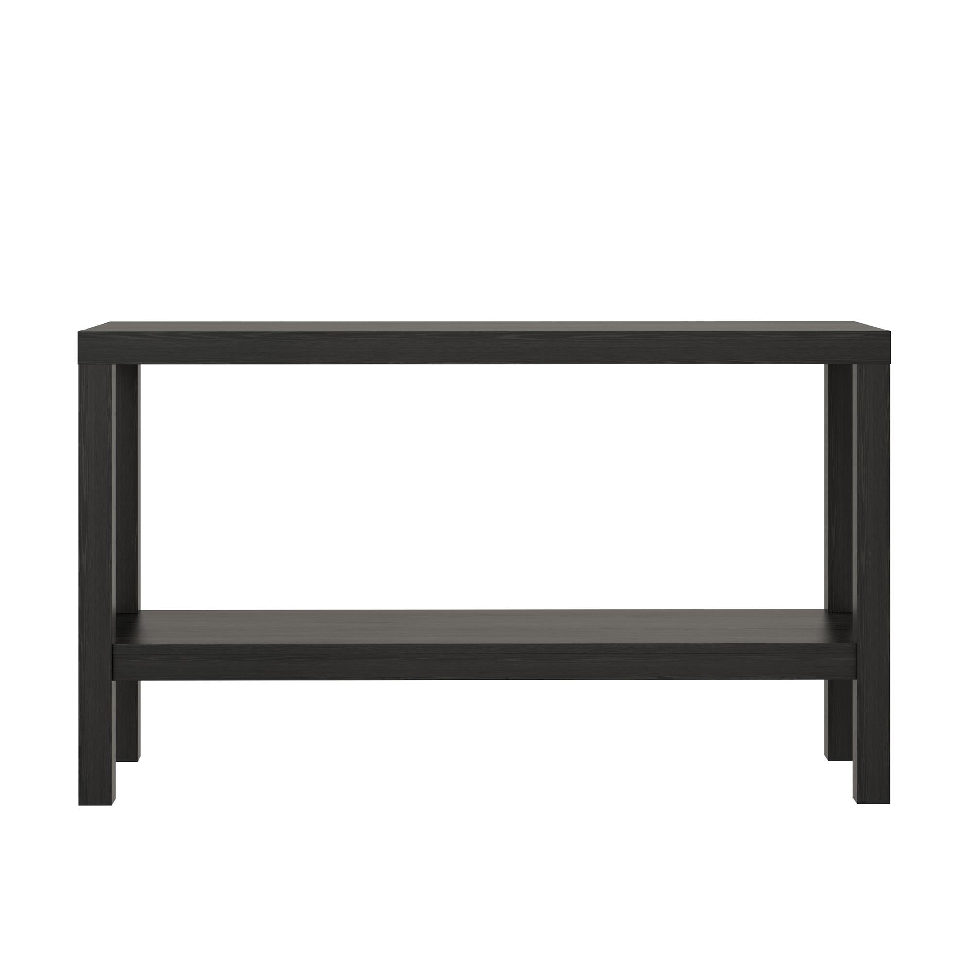 Mainstays Parsons Console Table, Black Oak
